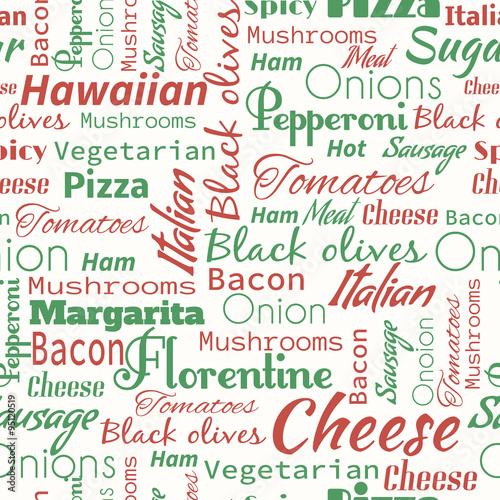 Pizza vector pattern. Useful for restaurant identity