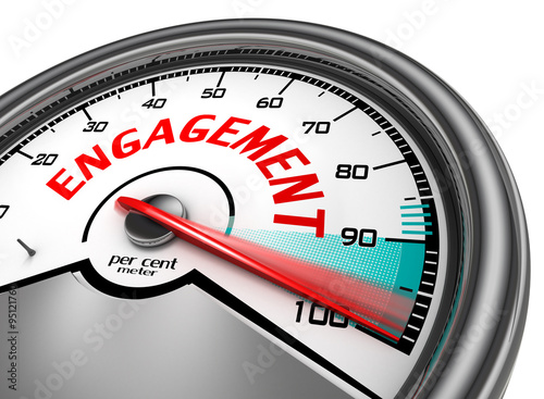 Engagement to hundred per cent conceptual meter photo