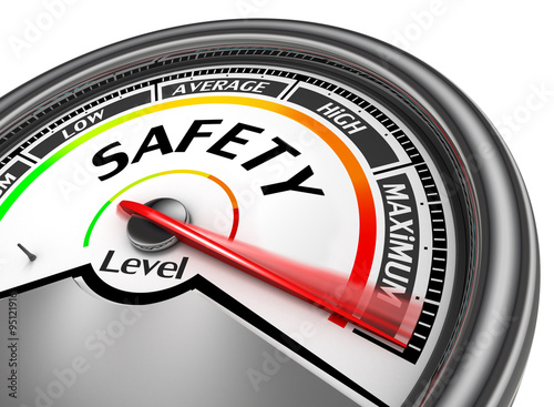 Safety level to maximum concept meter photo