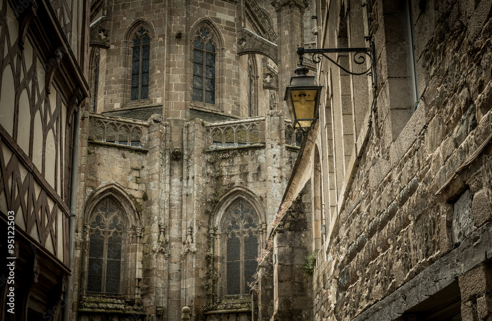 Obraz premium Old gotic Cathedral medieval vintage detail
