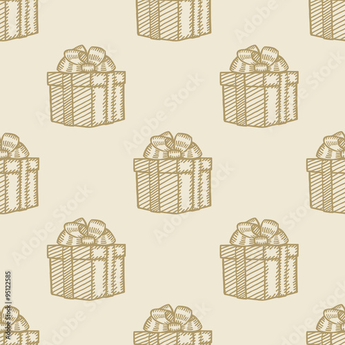 christmas gift box pattern seamless background