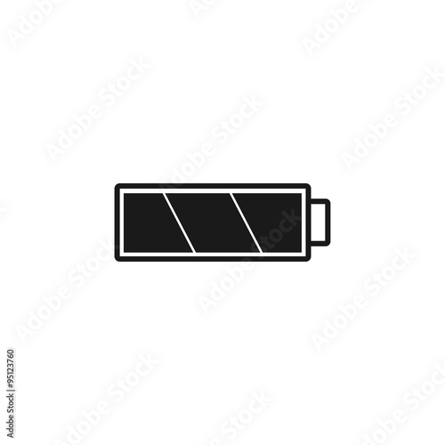 Battery icon. Flat design style.