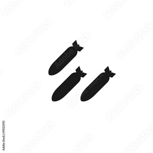 Air bomb vector icon
