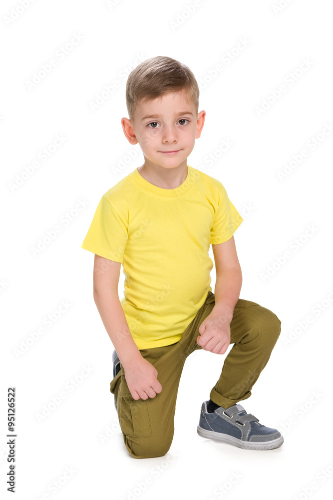 boy in yellow shirt