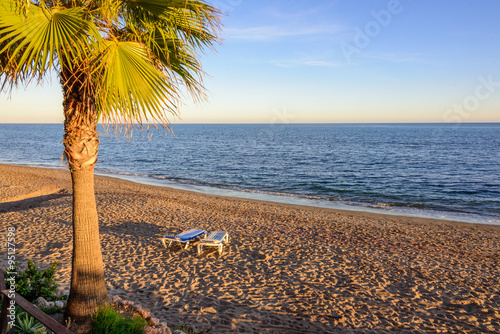 Fototapeta Naklejka Na Ścianę i Meble -  Marbella beach sunset