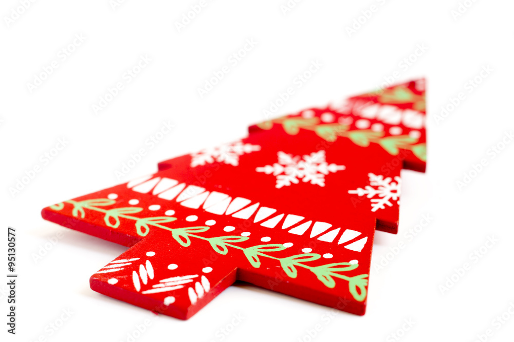 Fototapeta premium Red Christmas Tree