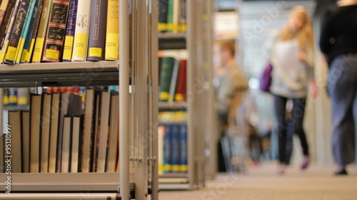  Bookshelves at university library 