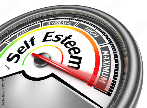 Canvas Print self esteem conceptual meter