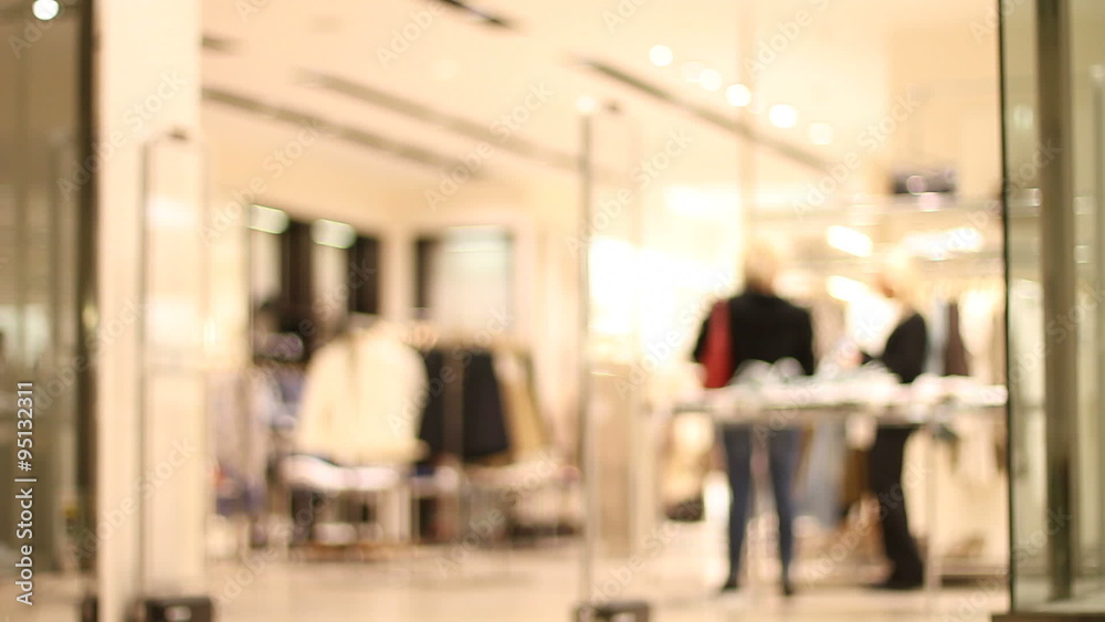 Customers in cloth store Customers in cloth store