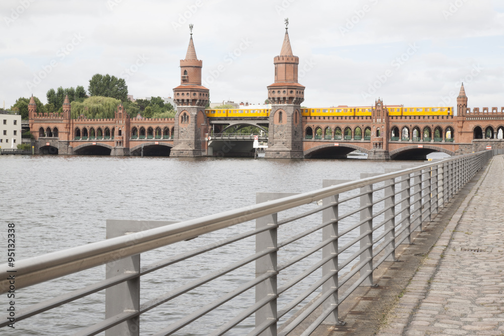 Oberbaumbrucke Bridge on River Spree, Berlin