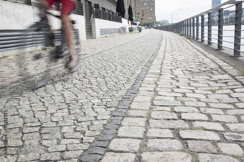 Wallpaper Mural Cyclist on the Embankment of the River Spree, Berlin Torontodigital.ca