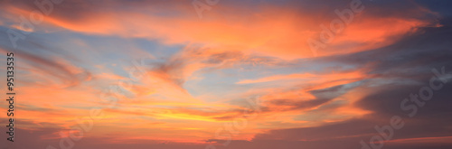 Natural background panorama of the gold color sky , During the t © narathip12