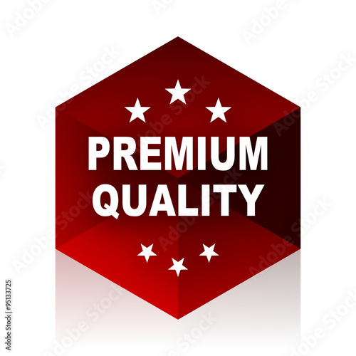 premium quality red cube 3d modern design icon on white background