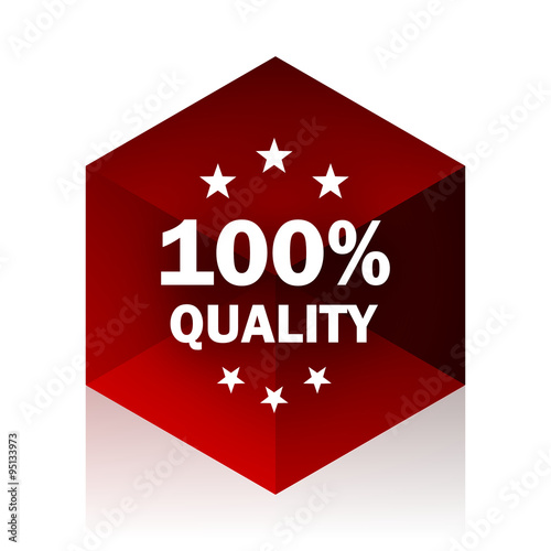 quality red cube 3d modern design icon on white background