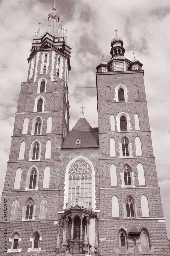 Mariacka Basilica Church; Krakow; Poland