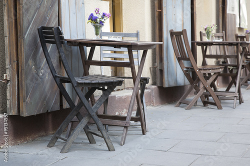 Cafe Tables and Chairs in Krakow #95134557
