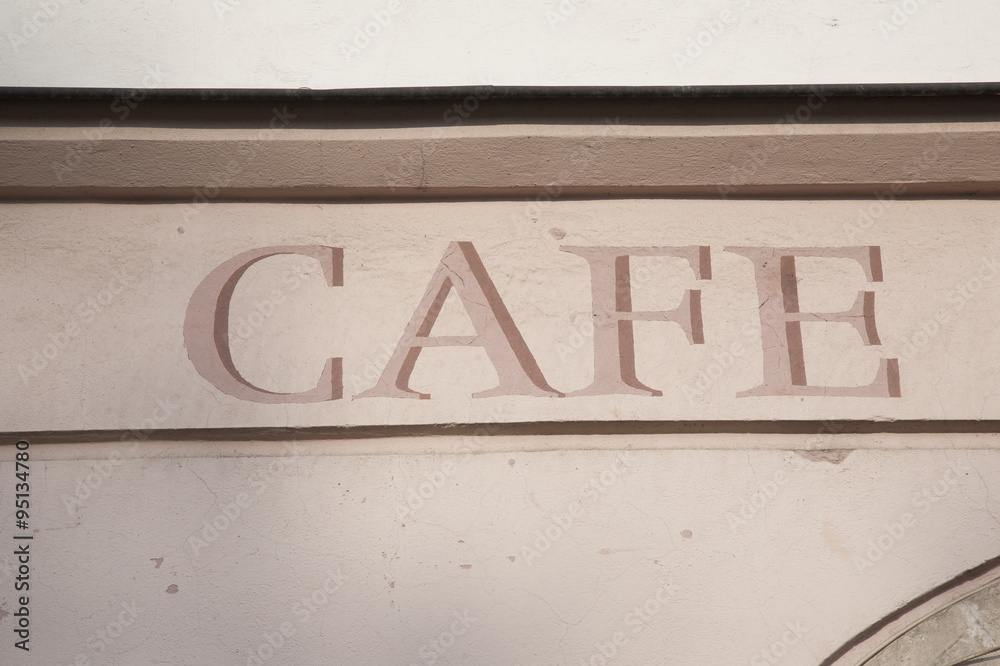 Obraz premium Cafe Sign