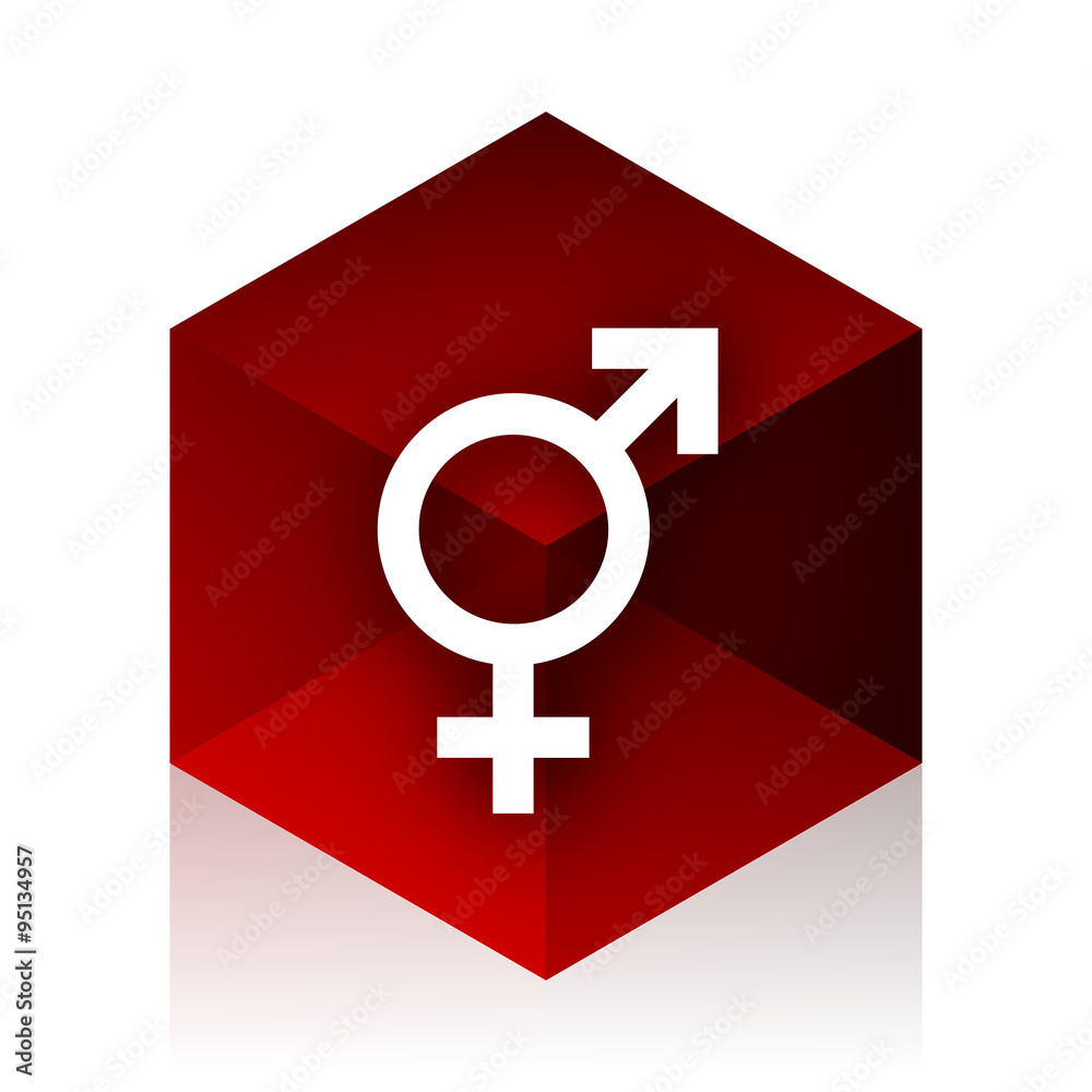 sex red cube 3d modern design icon on white background sex red cube 3d modern design icon on white background