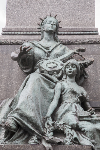 Detail of Adam Mickiewicz Monument  1898  by Rygier in Krakow