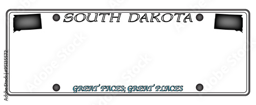 South Dakota License Plate