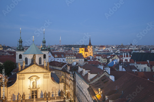 Cityscape View at Night, Prague