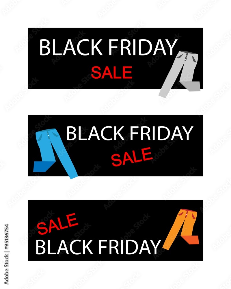 Trousers on A Black Friday Sale Banners