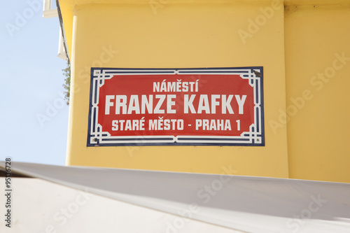Franz Kafka - Franze Kafky Street Sign, Stare Mesto Neighborhood