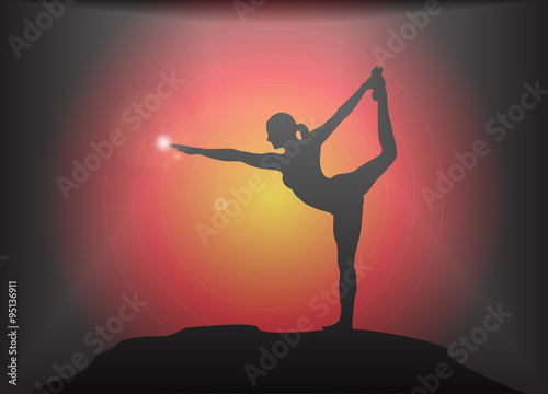 Yoga Dancer Pose Glare Background