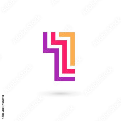 Number one 1 logo icon design template elements