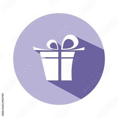 Icono regalo paq1 morado botón sombra