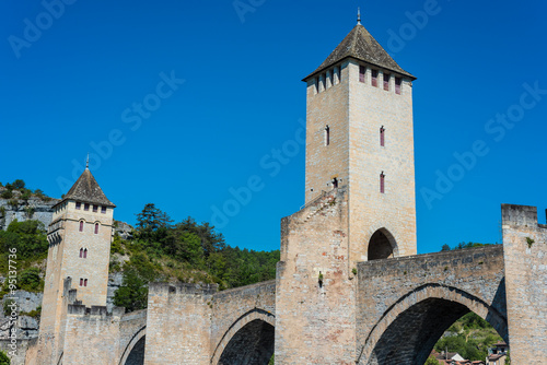 Pont Valentre in Cahors, France.