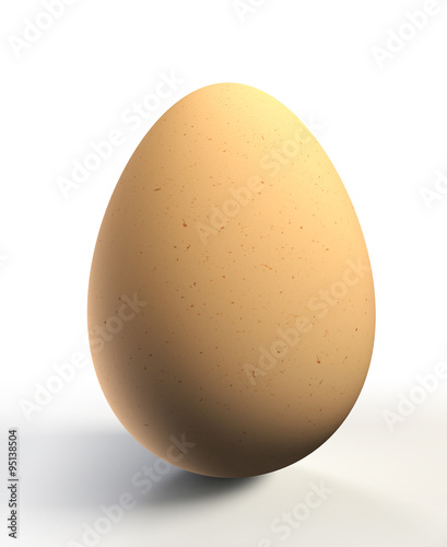 chicken egg on white background