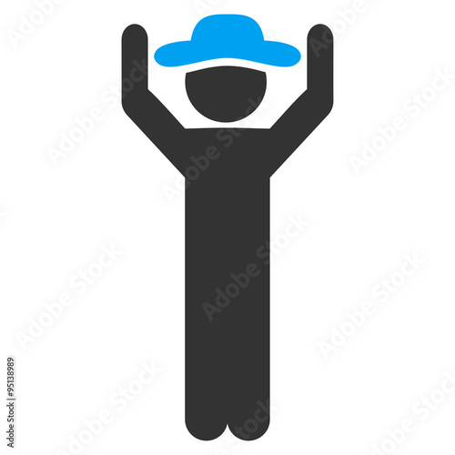 Male Hands Up Icon