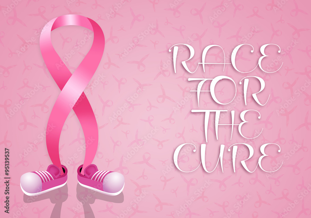 Funny pink ribbon for breast cancer prevention Funny pink ribbon for breast cancer prevention