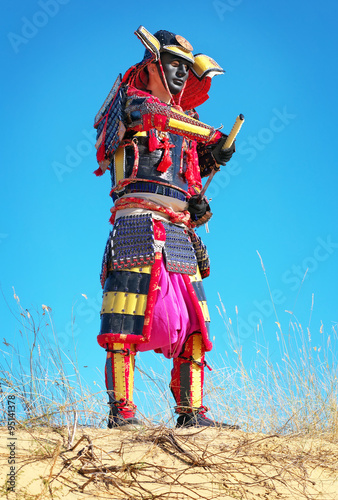 Man in samurai costume with sword. Original Character