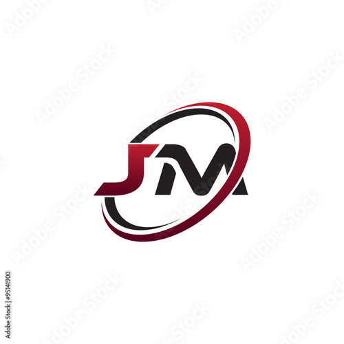 Modern Initial Logo Circle JM