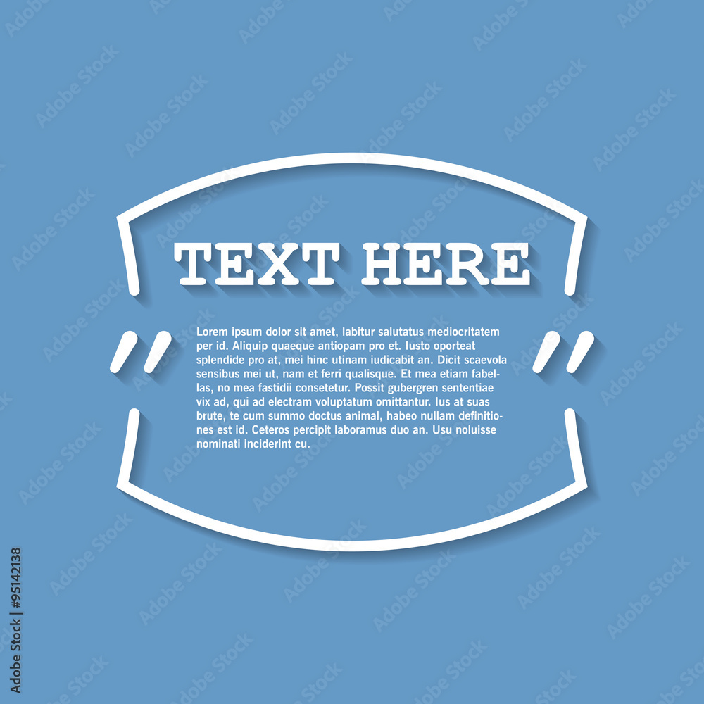 Icon of Quotation. Speech Bubble template with quote sign, symbol