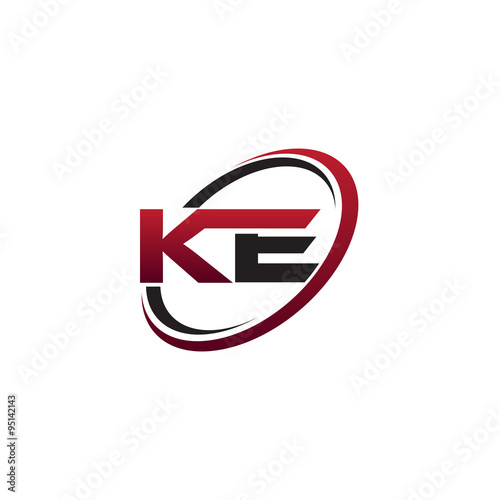 Modern Initial Logo Circle KE