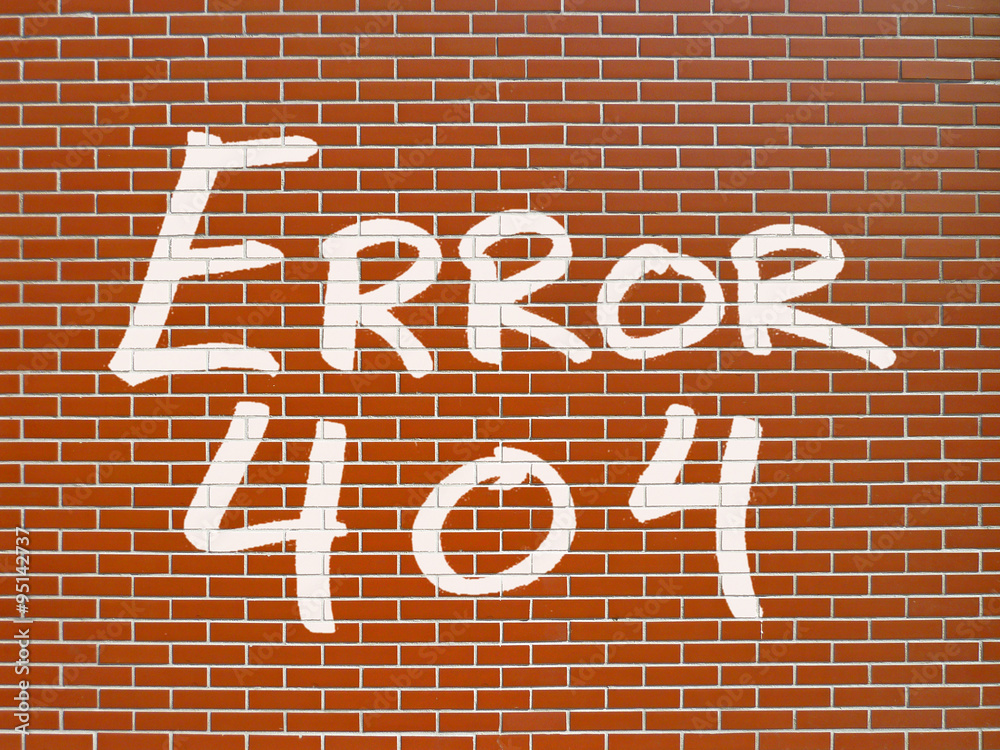 Obraz premium Error 404 graffiti