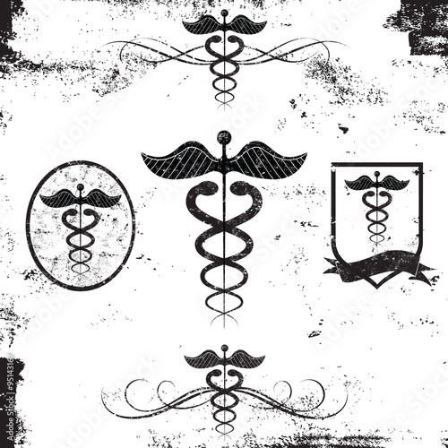 Caduceus design elements