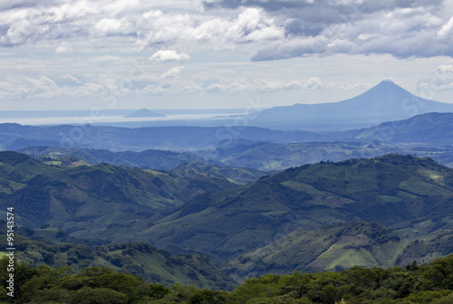 Nicaraguan landscape with volcano