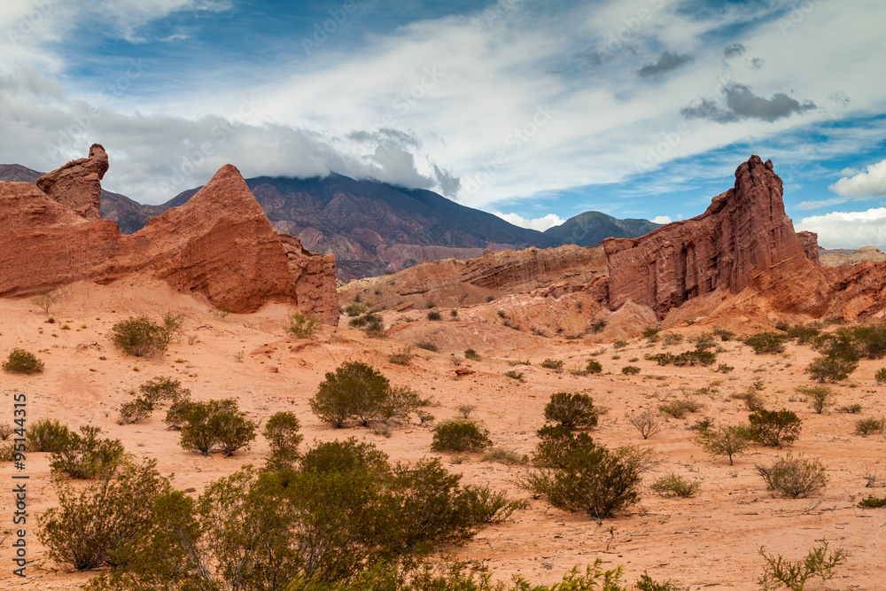 Rock formations in Quebrada de Cafayate valley, Argentina Rock formations in Quebrada de Cafayate valley, Argentina