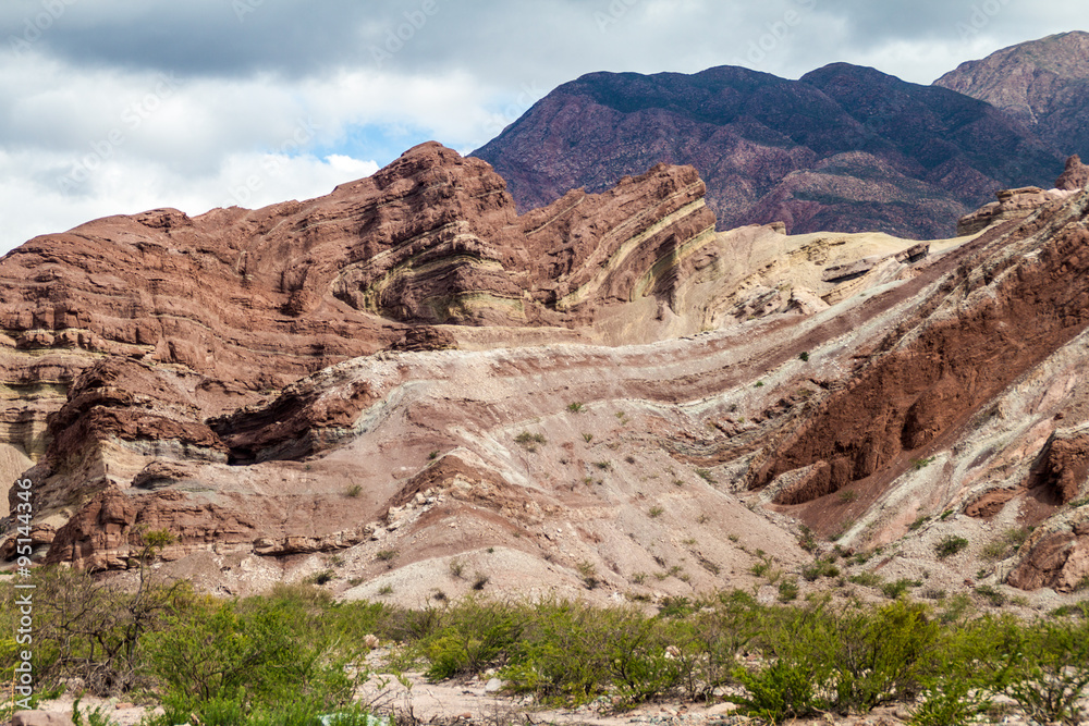 Fototapeta premium Colorful rock formations in Quebrada de Cafayate, Argentina