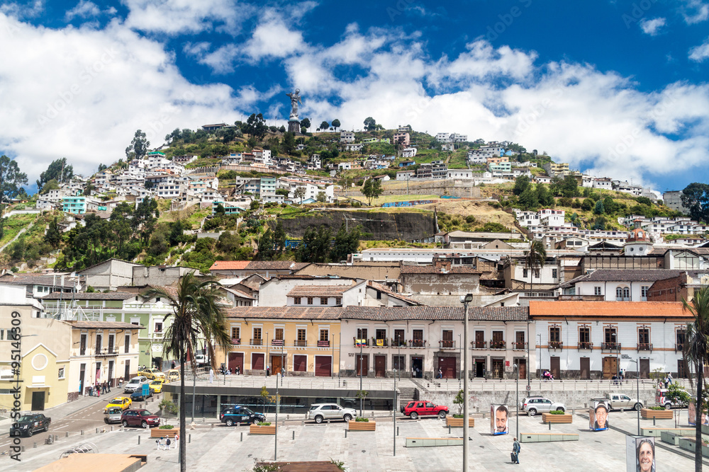 El Panecillo hill in Quito, Ecuador