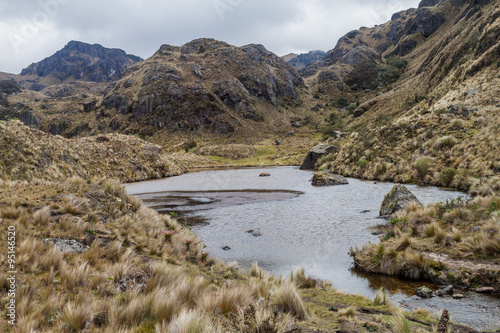 Small lake in National Park Cajas, Ecuador