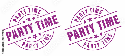 Vector Party Time Rubber Stamp