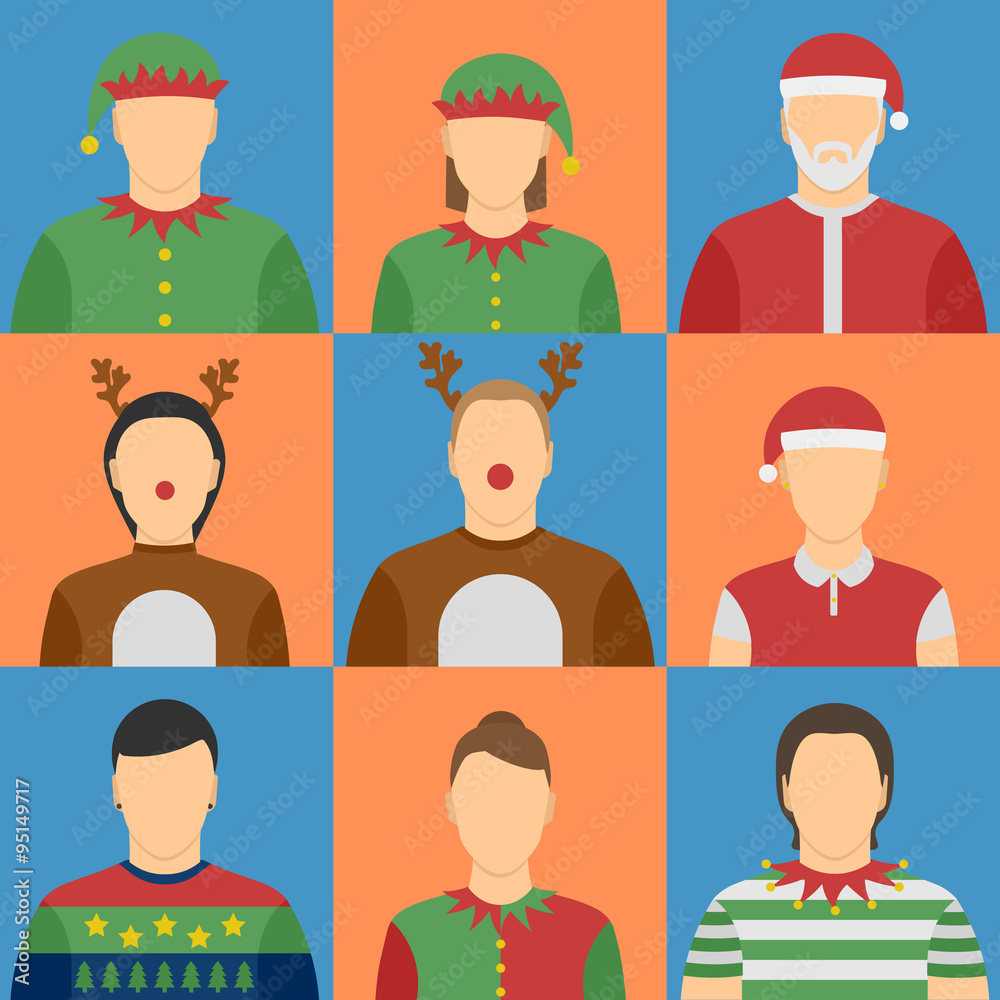 Christmas avatars set