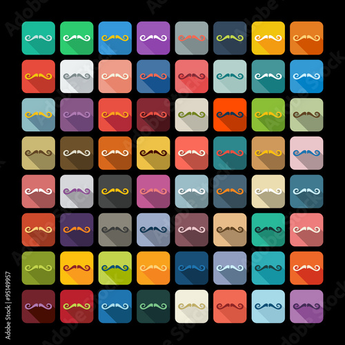 Flat design: mustache