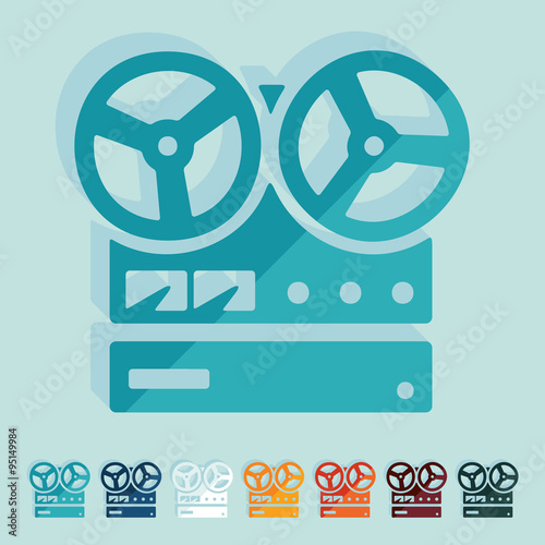 Flat design: stereo recorder