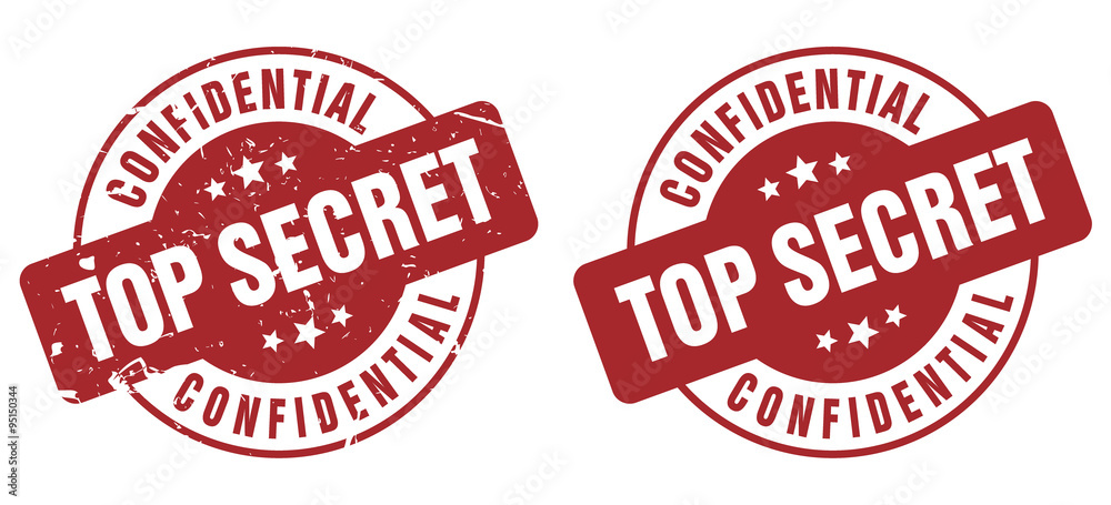 Vector Top Secret Confidential Classified stamp